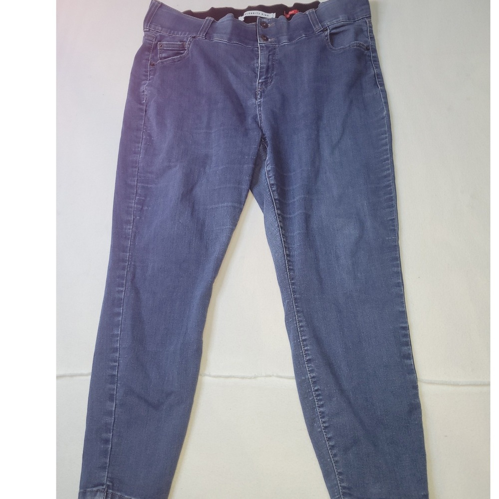 Celebrity Pink Indigo Rinse Skinny Jeans Size 18 High Rise Elastic CX22676H